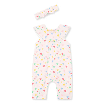 Hearts Jumpsuit & Headband PEEK A BOO