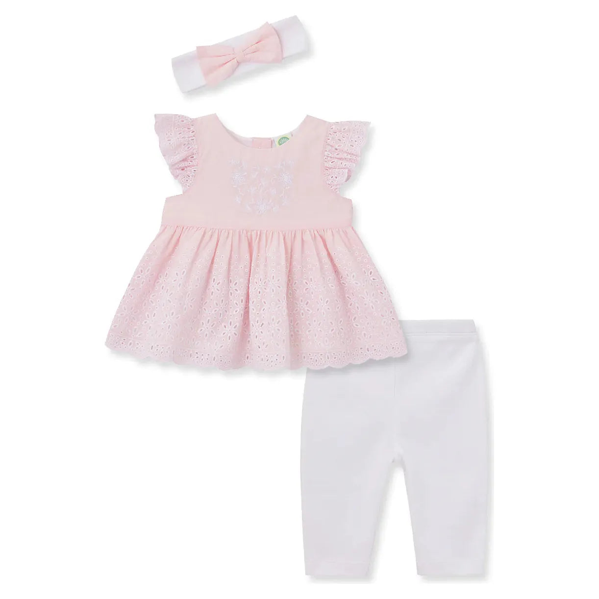 daisy eyelet infant woven tunic set