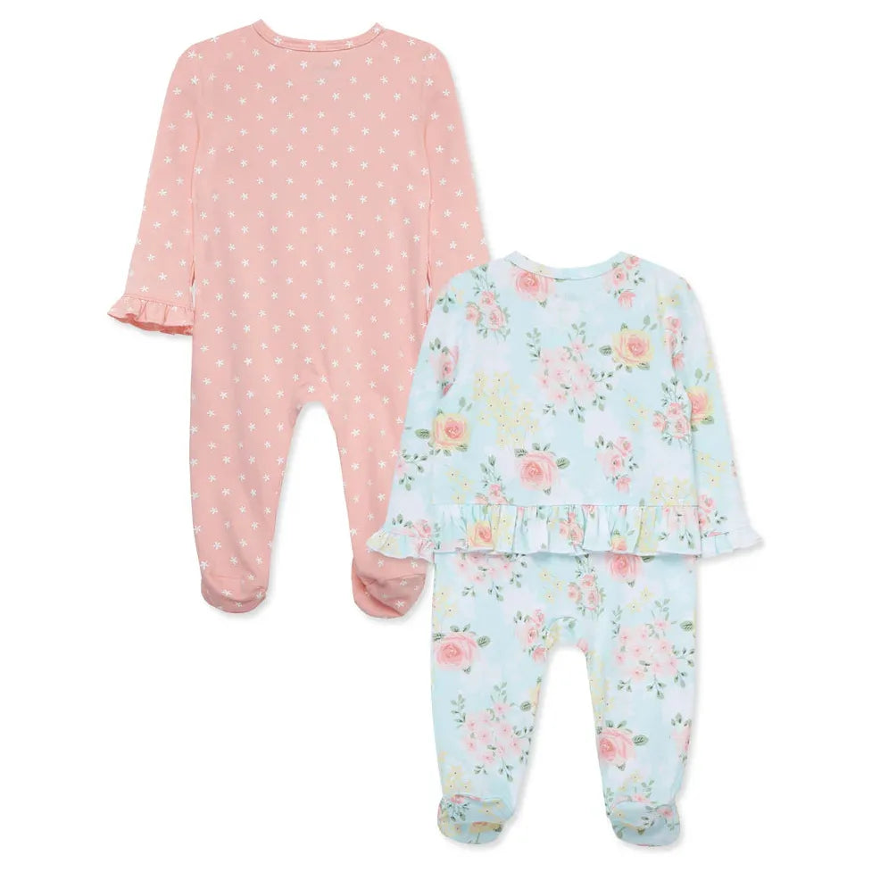 rose meadow footies (2-pack)