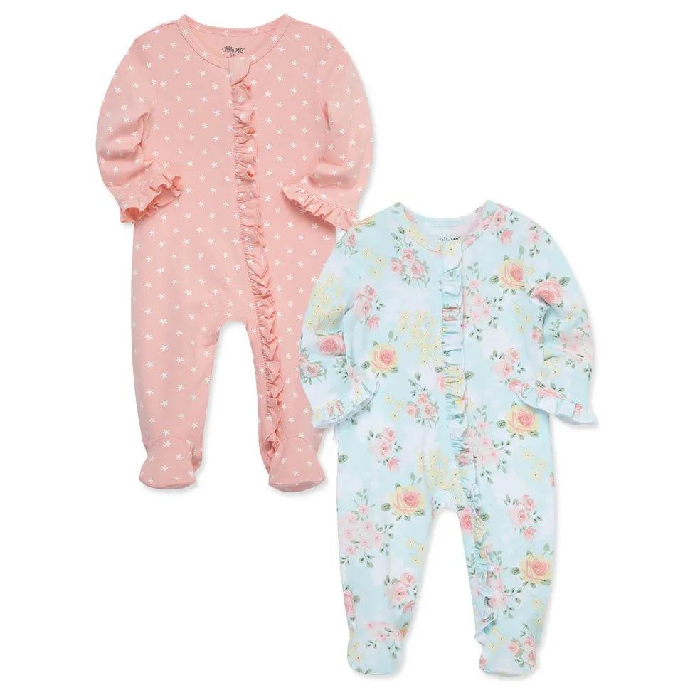 rose meadow footies (2-pack)