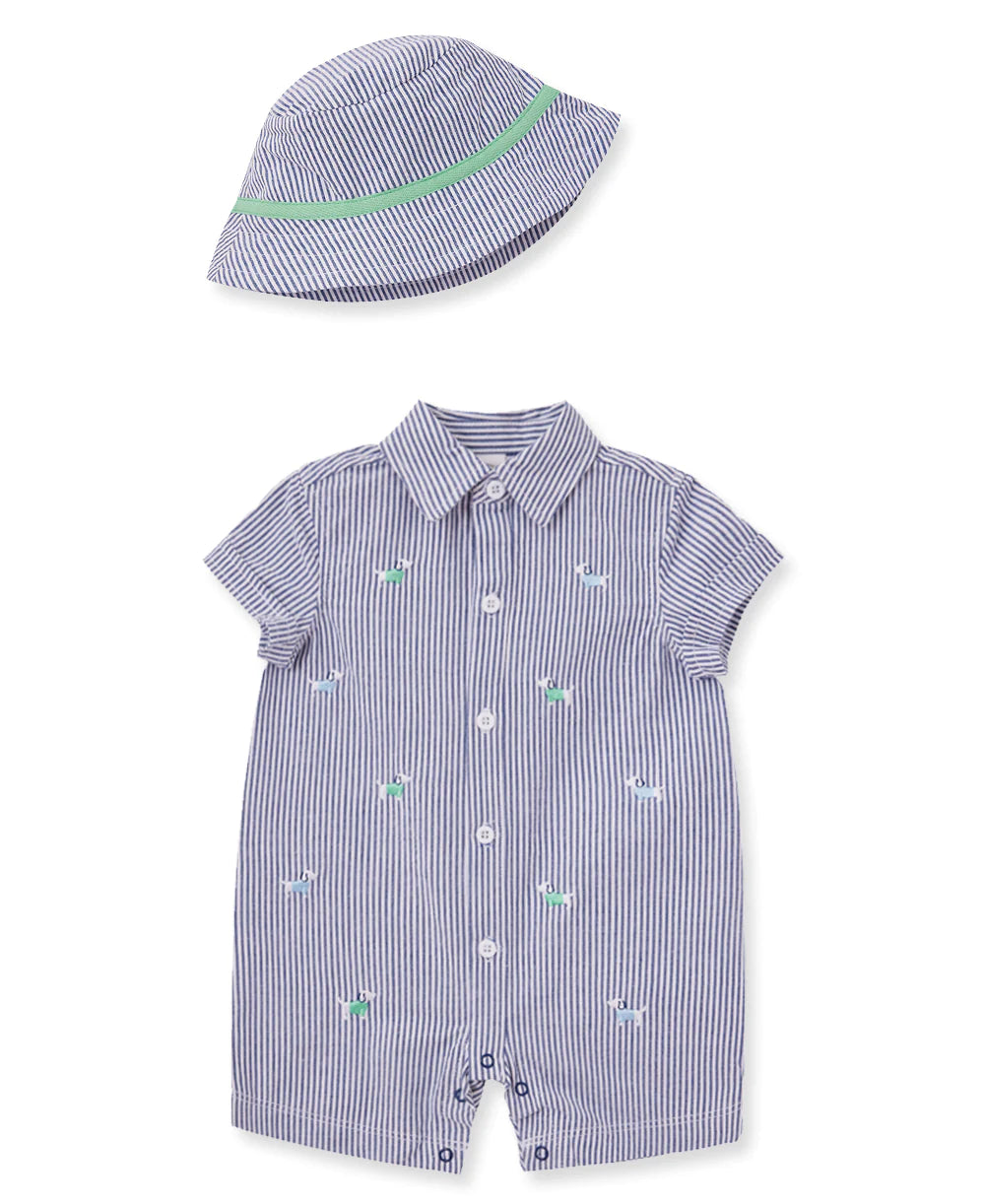 putting puppies romper & hat