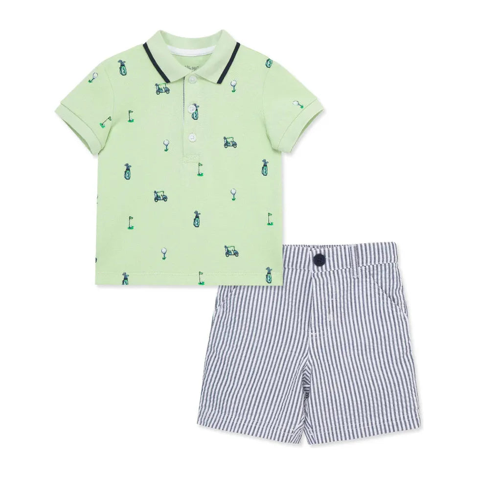 golf polo short set