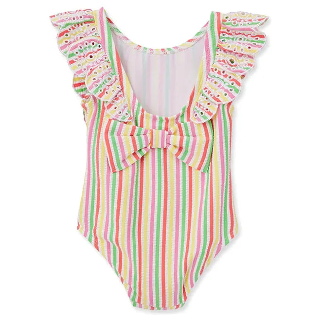 multi stripe swimsuit