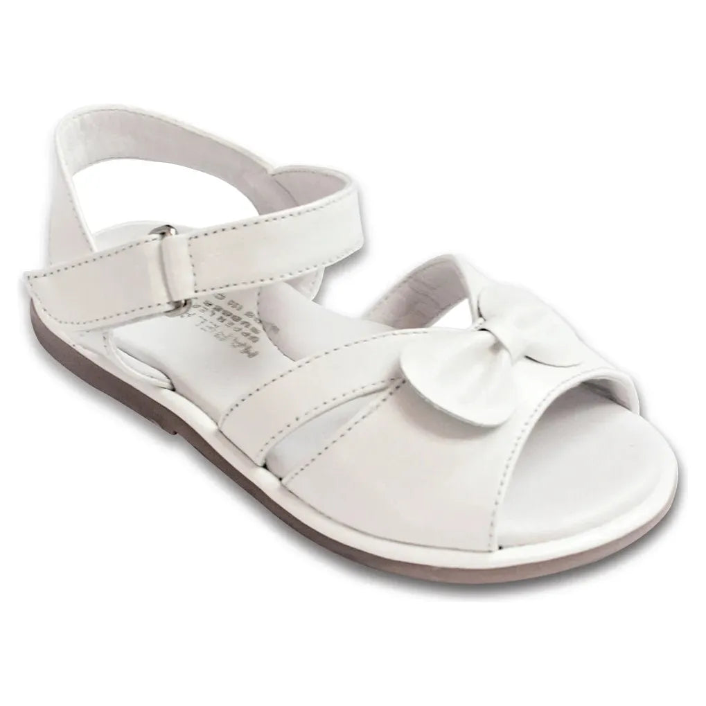 leather bow sandal