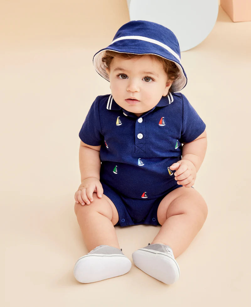 sailboats romper & hat