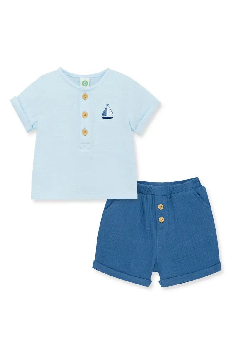set of two sailboat top & shorts