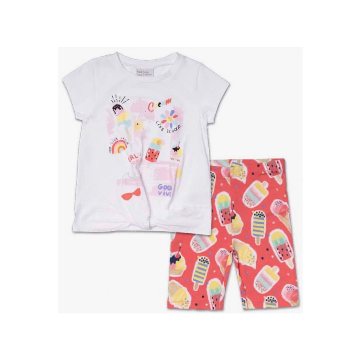 White and red knitted set for girl Really Sweet PEEK A BOO