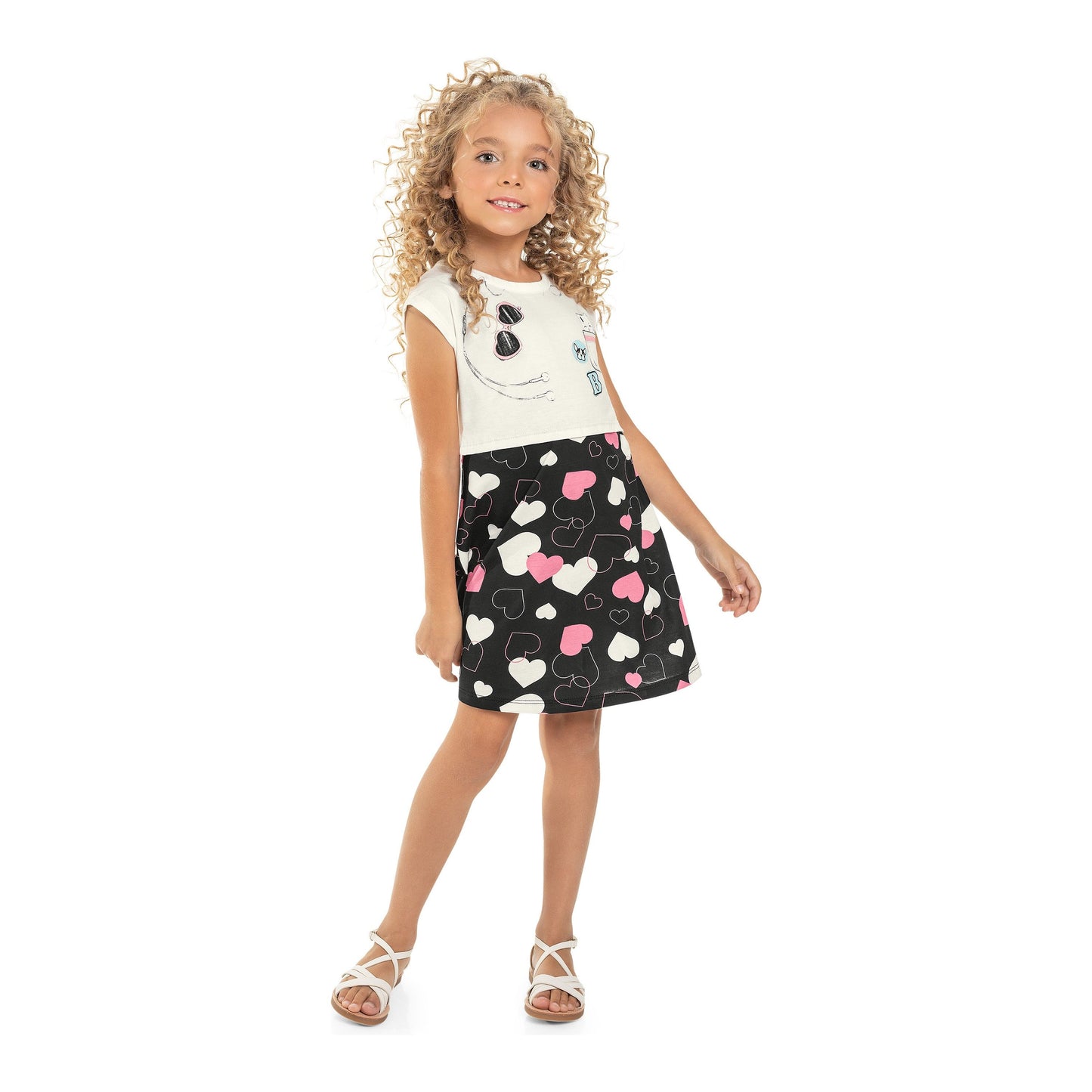 hearts and more dress black