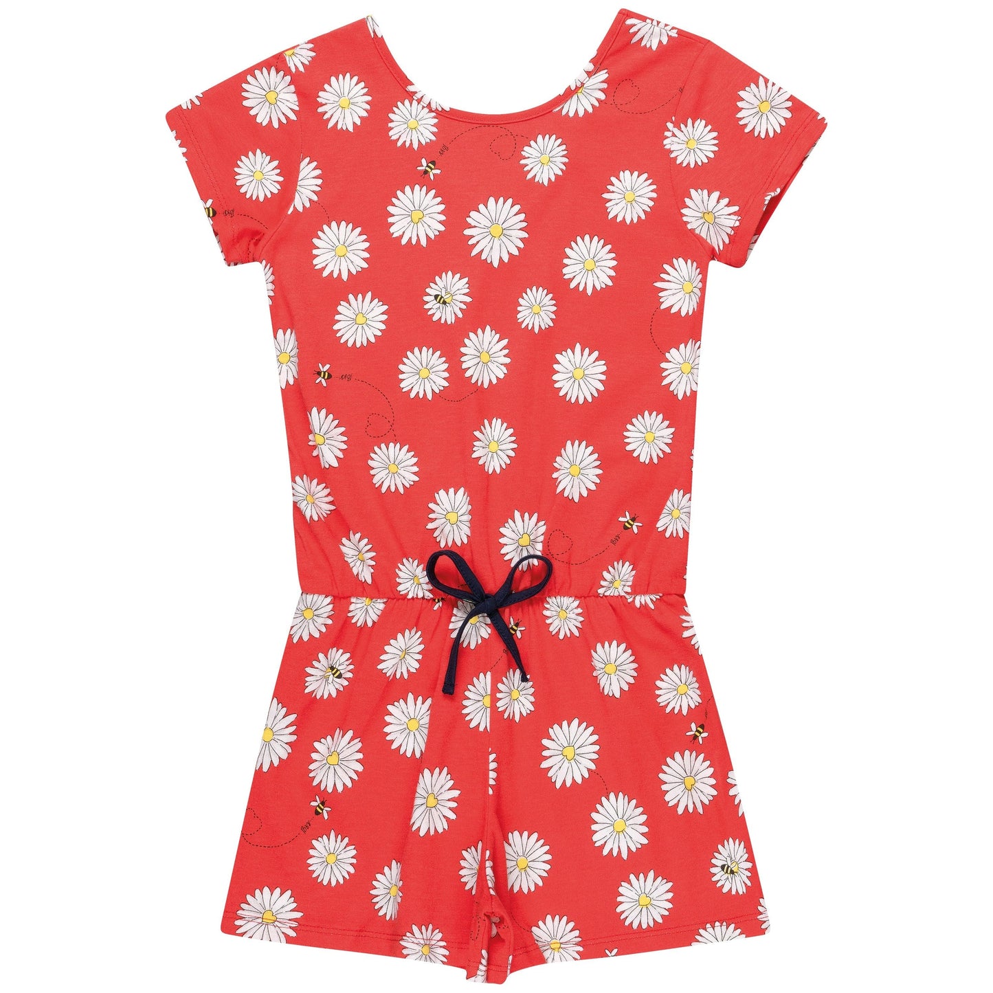 red flowers jumpsuit peek a boo