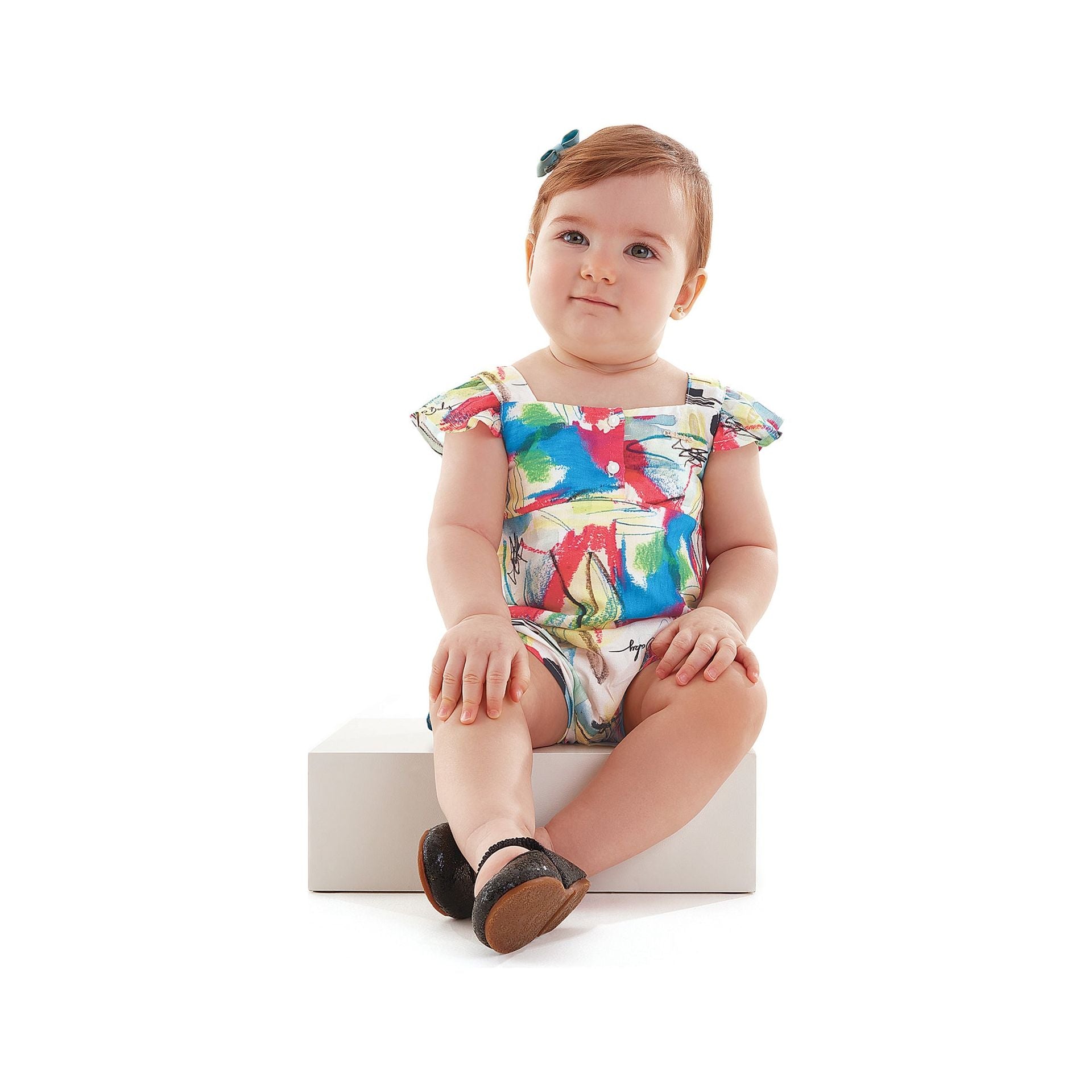 Colorful Woven Romper PEEK A BOO