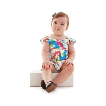 Colorful Woven Romper PEEK A BOO