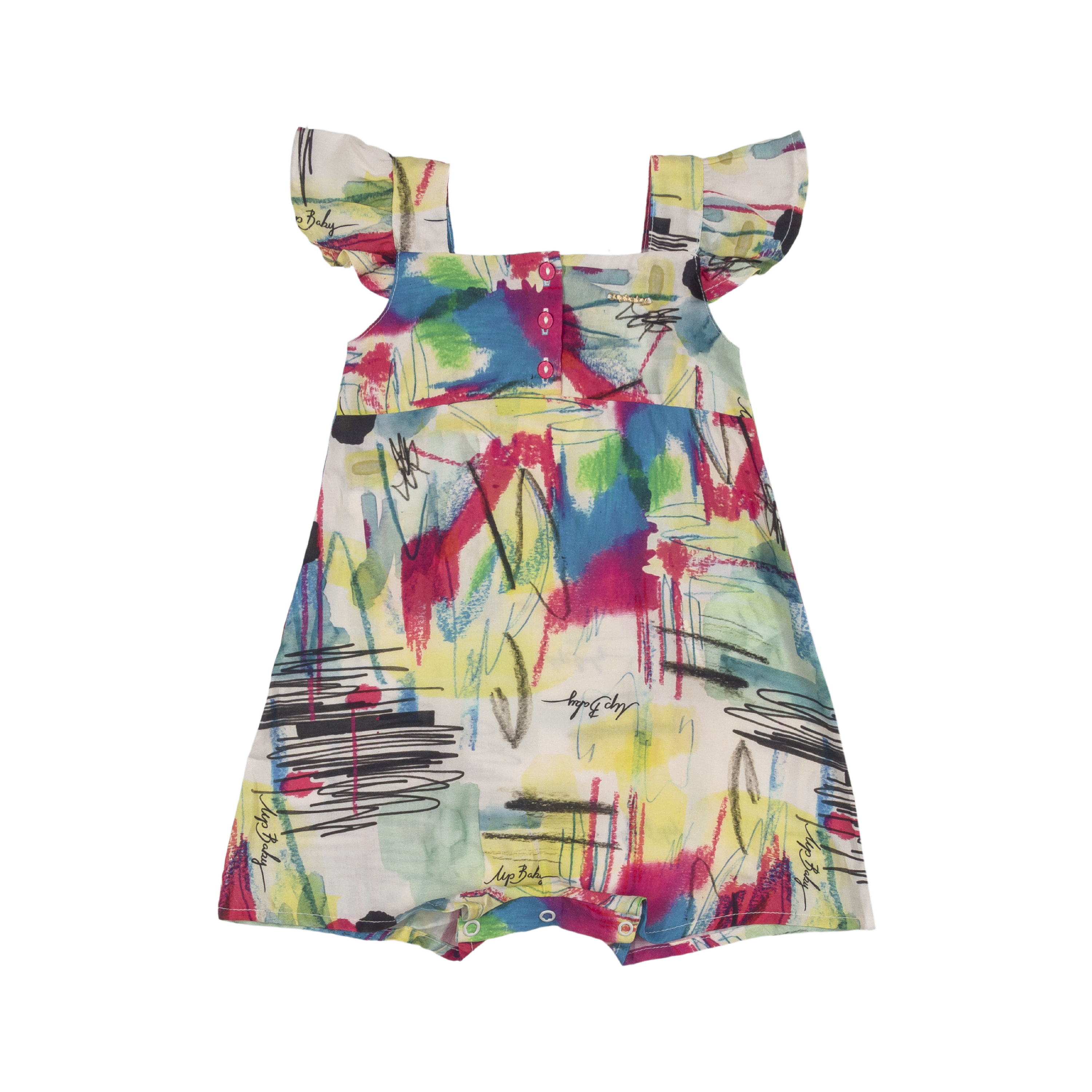 Colorful Woven Romper PEEK A BOO