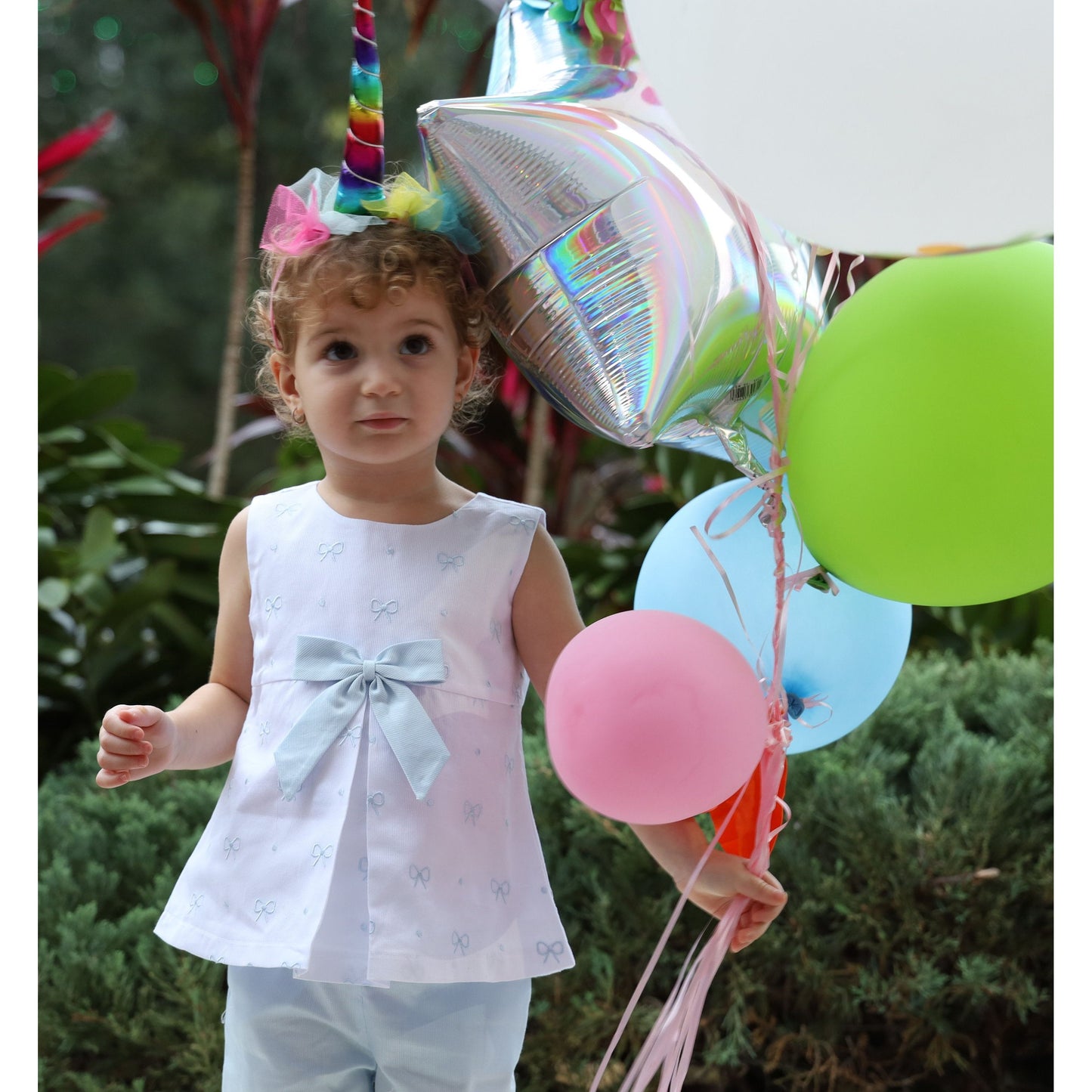 karela blue pique lyanne set