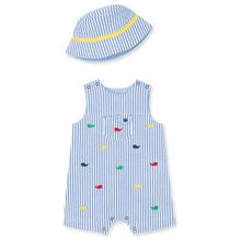 whales sunsuit & hat
