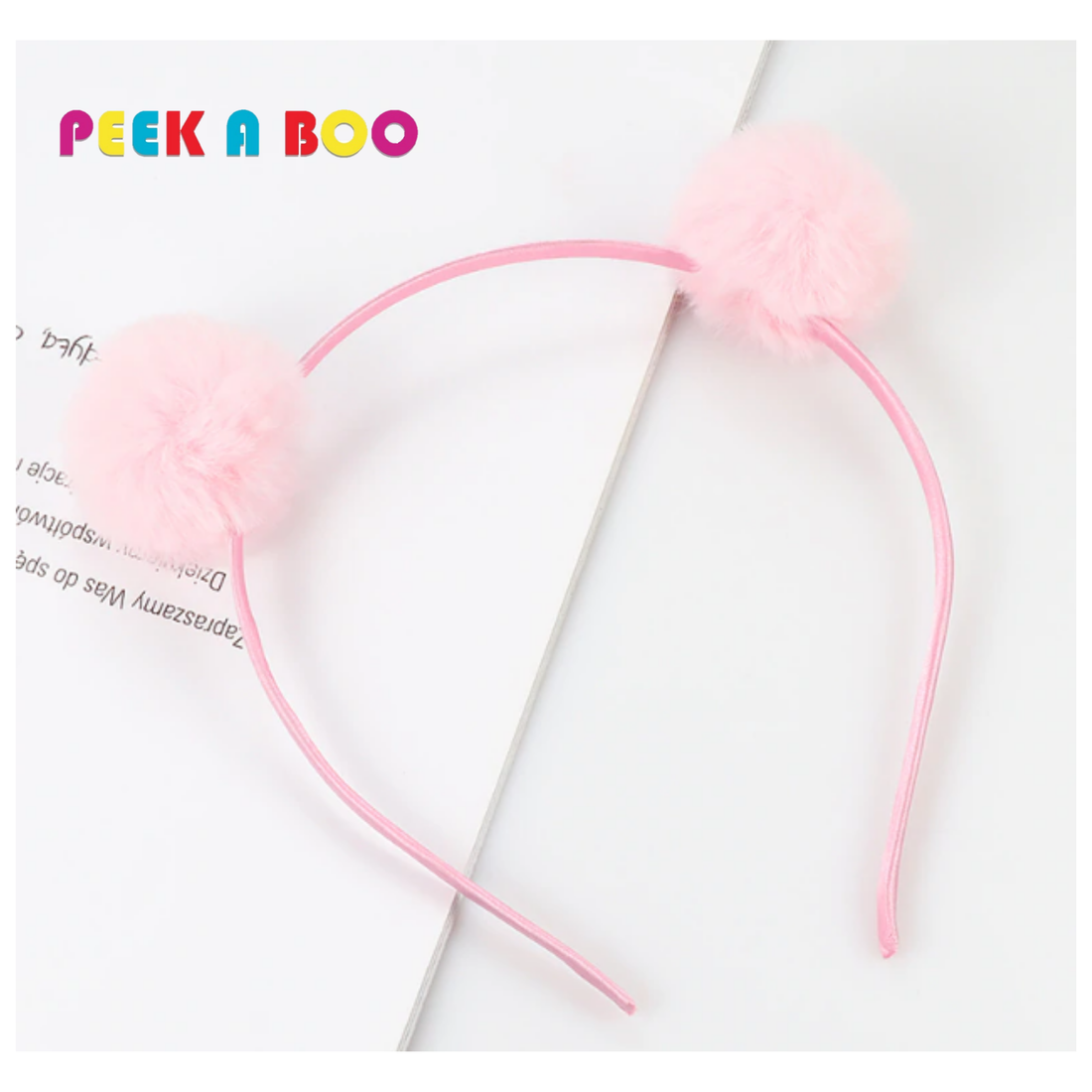 Small Pom Pom Headband PEEK A BOO