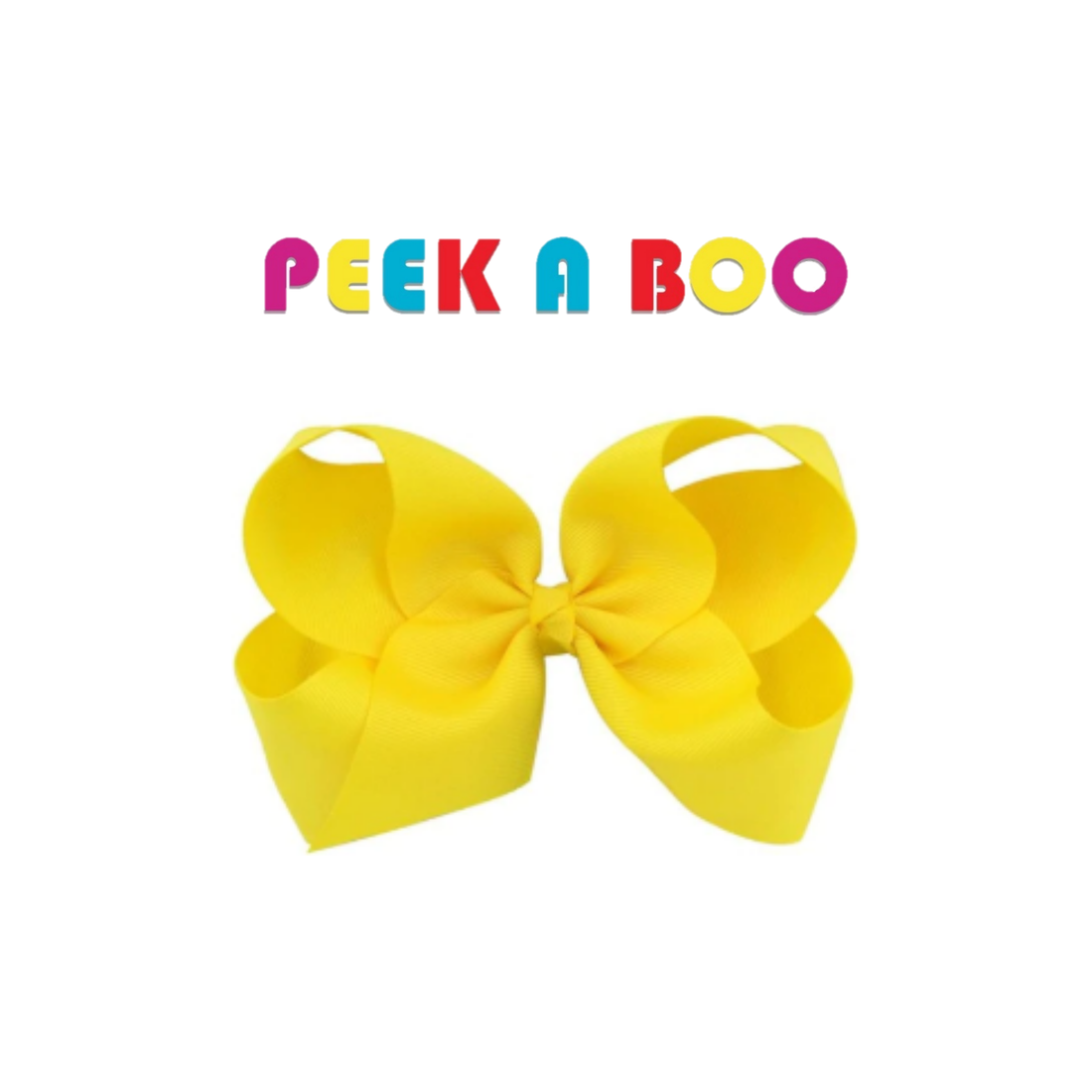 Large Hair Bows 6 inches PEEK A BOO