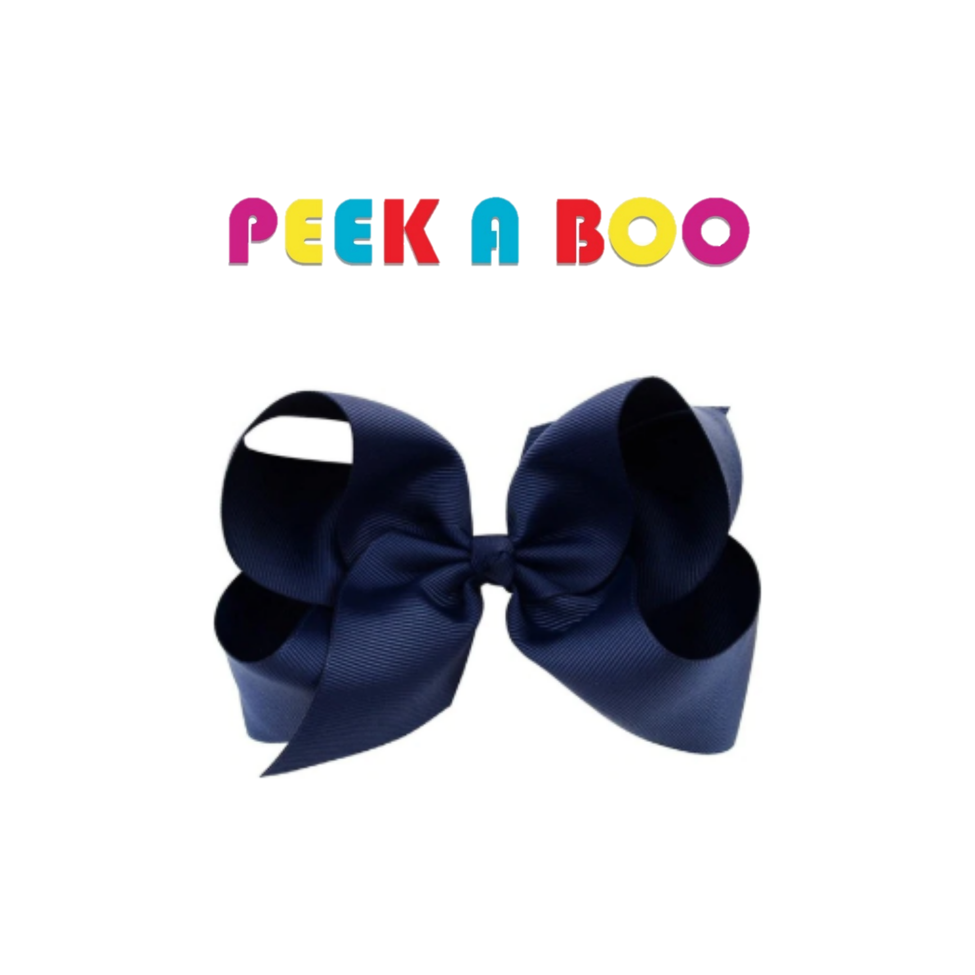 Large Hair Bows 6 inches PEEK A BOO