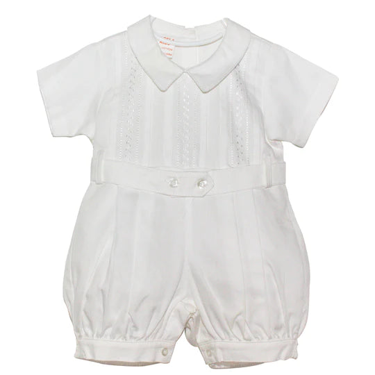 dave white pique bubble romper