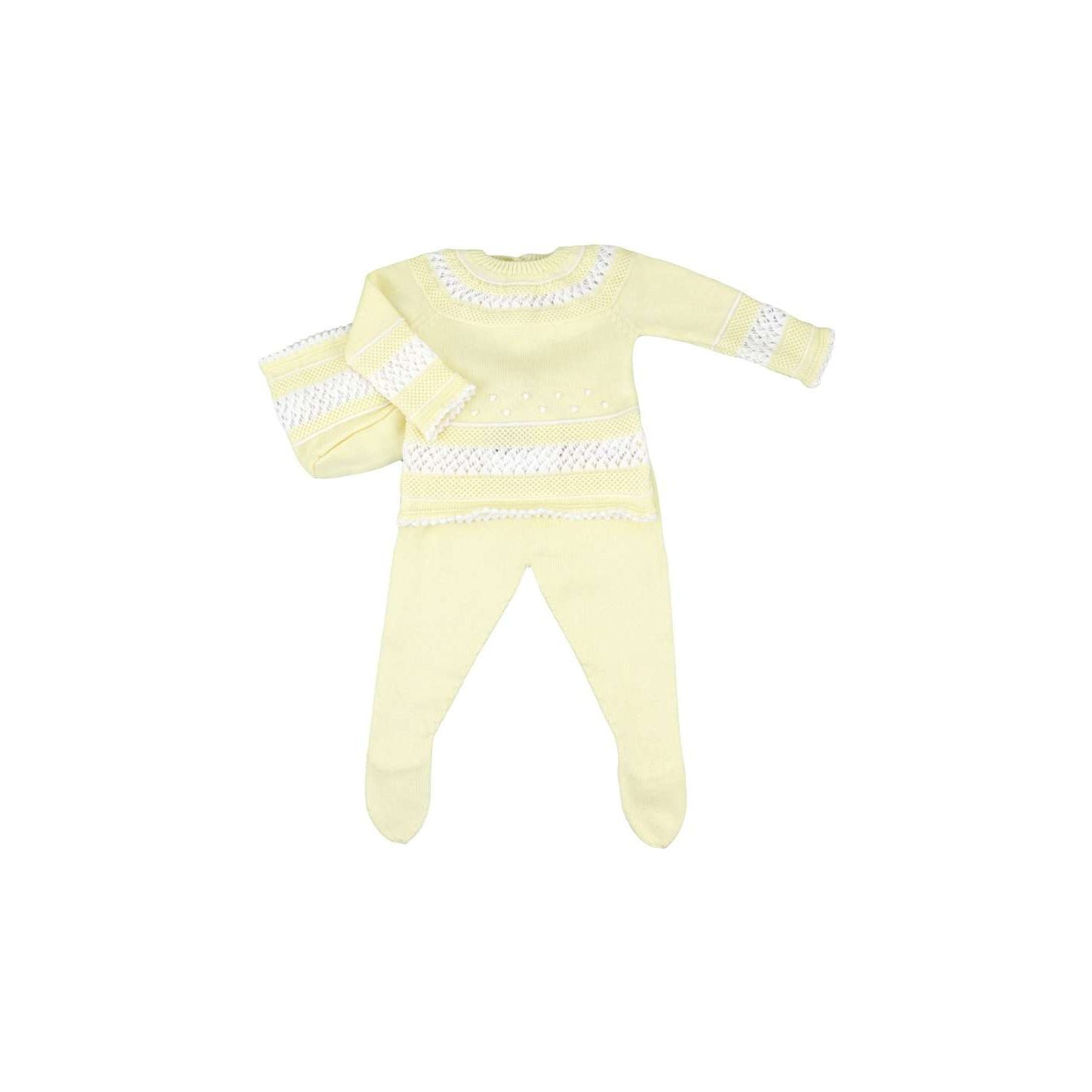 NEWBORN WOOL SET GARBANZO