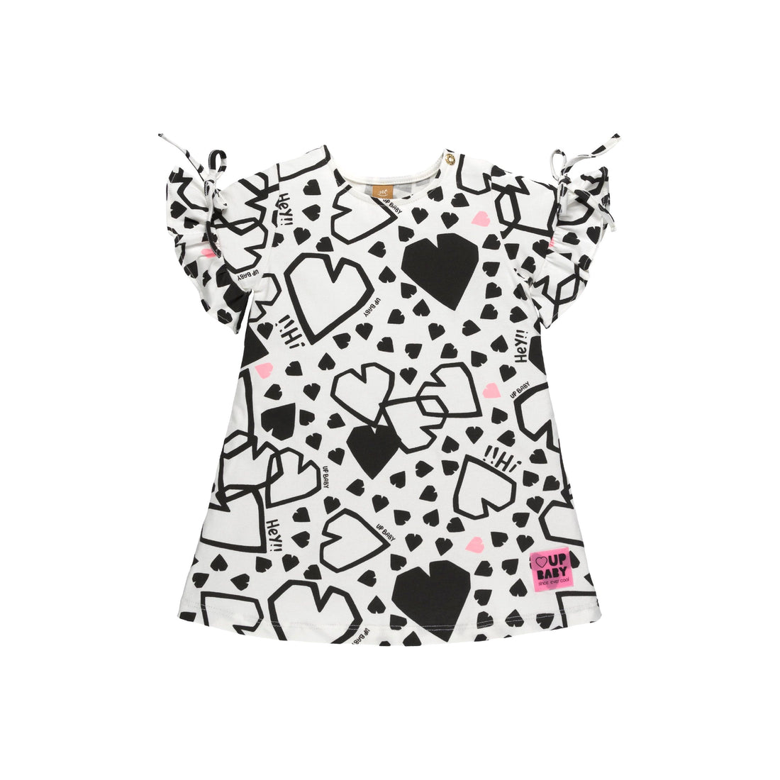 Hearts All Around B&W Tunic PEEK A BOO