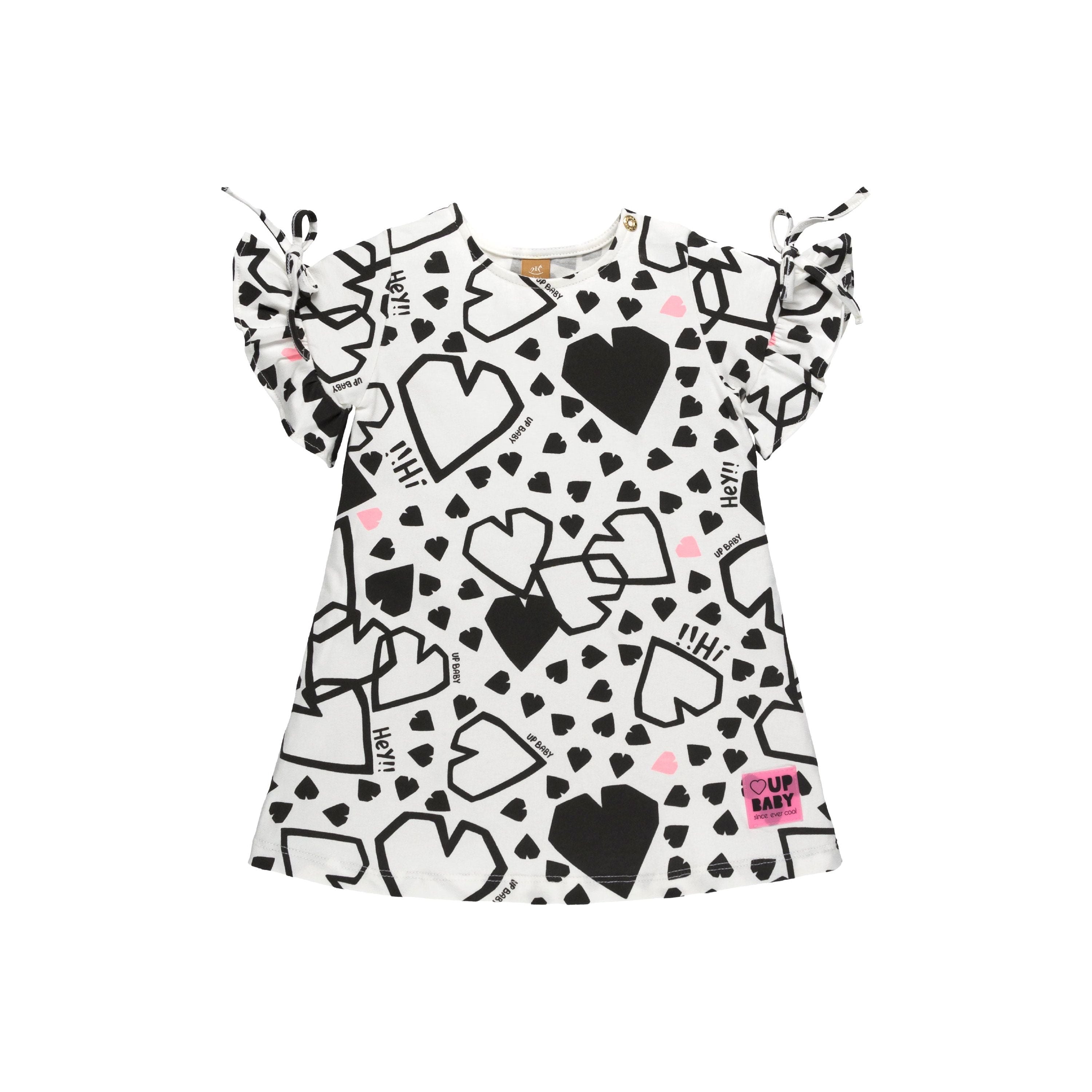 Hearts All Around B&W Tunic PEEK A BOO