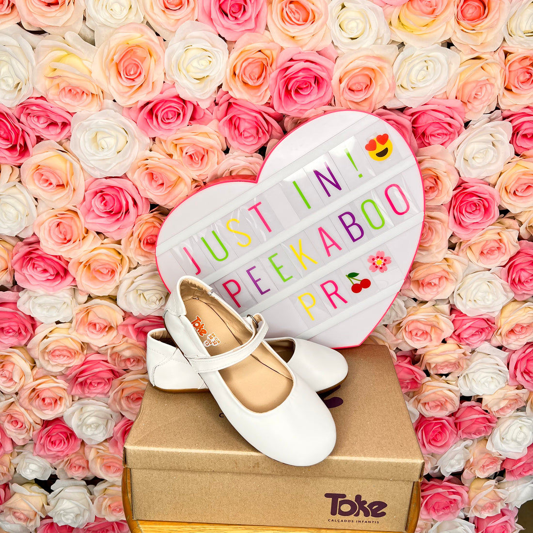 “Big Girls” Leather Mary Jane (white) PEEK A BOO