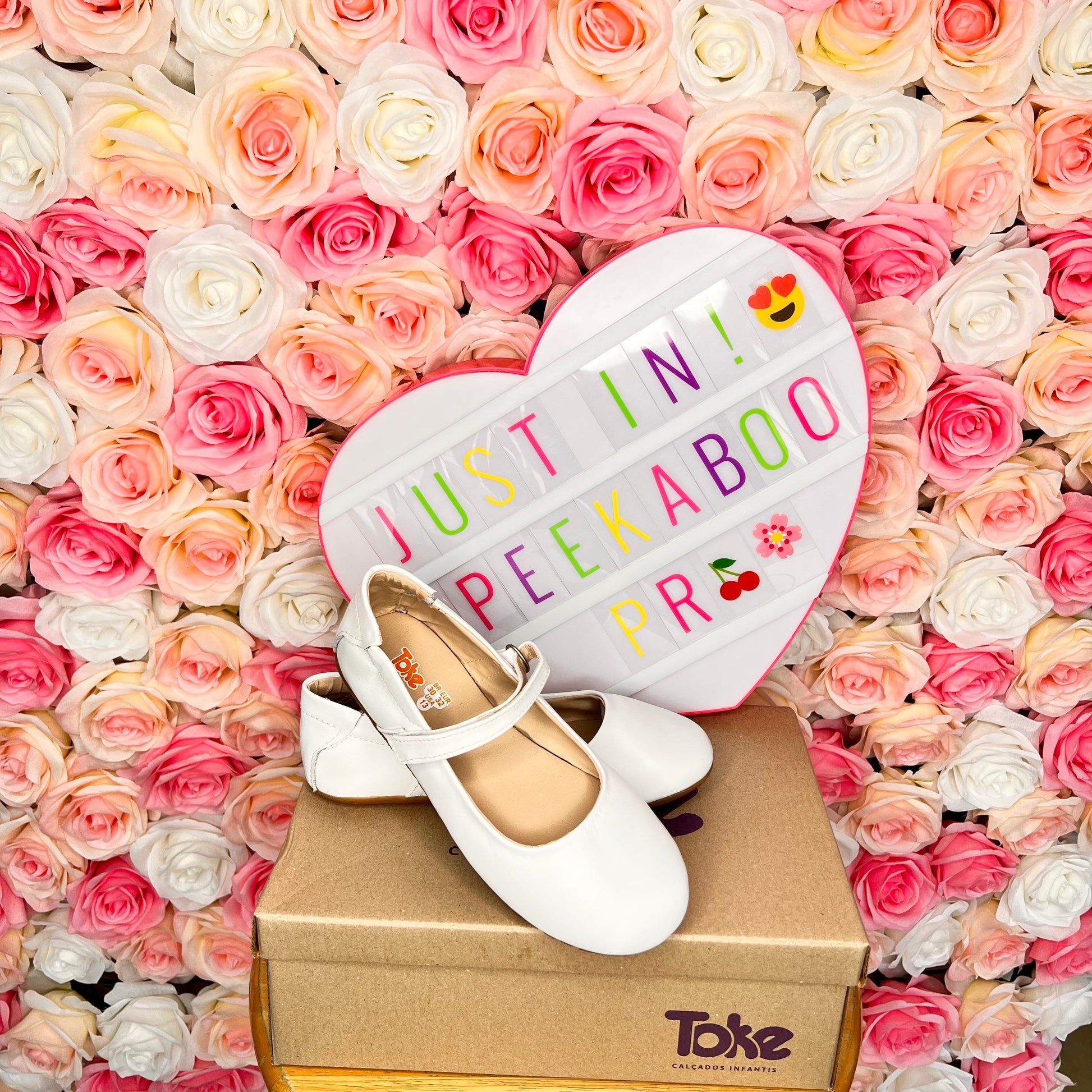 “Big Girls” Leather Mary Jane (white) PEEK A BOO