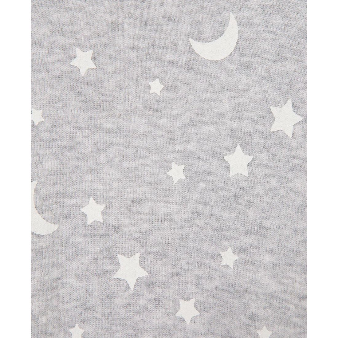 moon & stars footed one-piece and hat