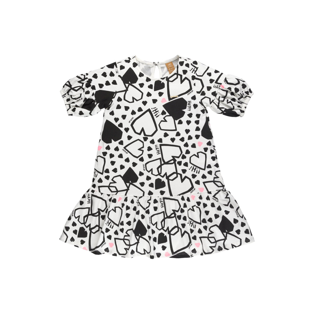 Hearts All Around B&W Dress PEEK A BOO