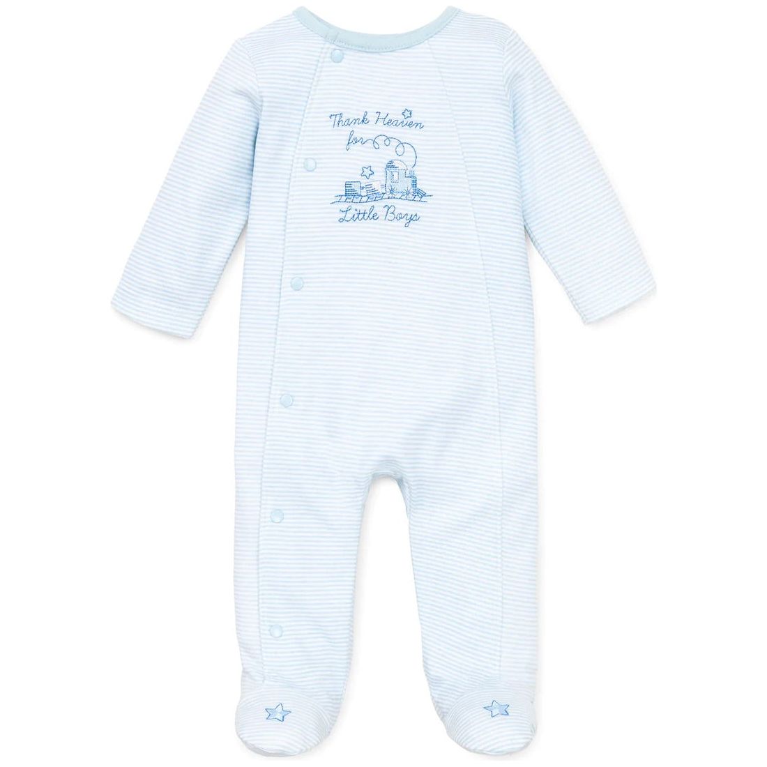 thank heaven for little boys footed one-piece