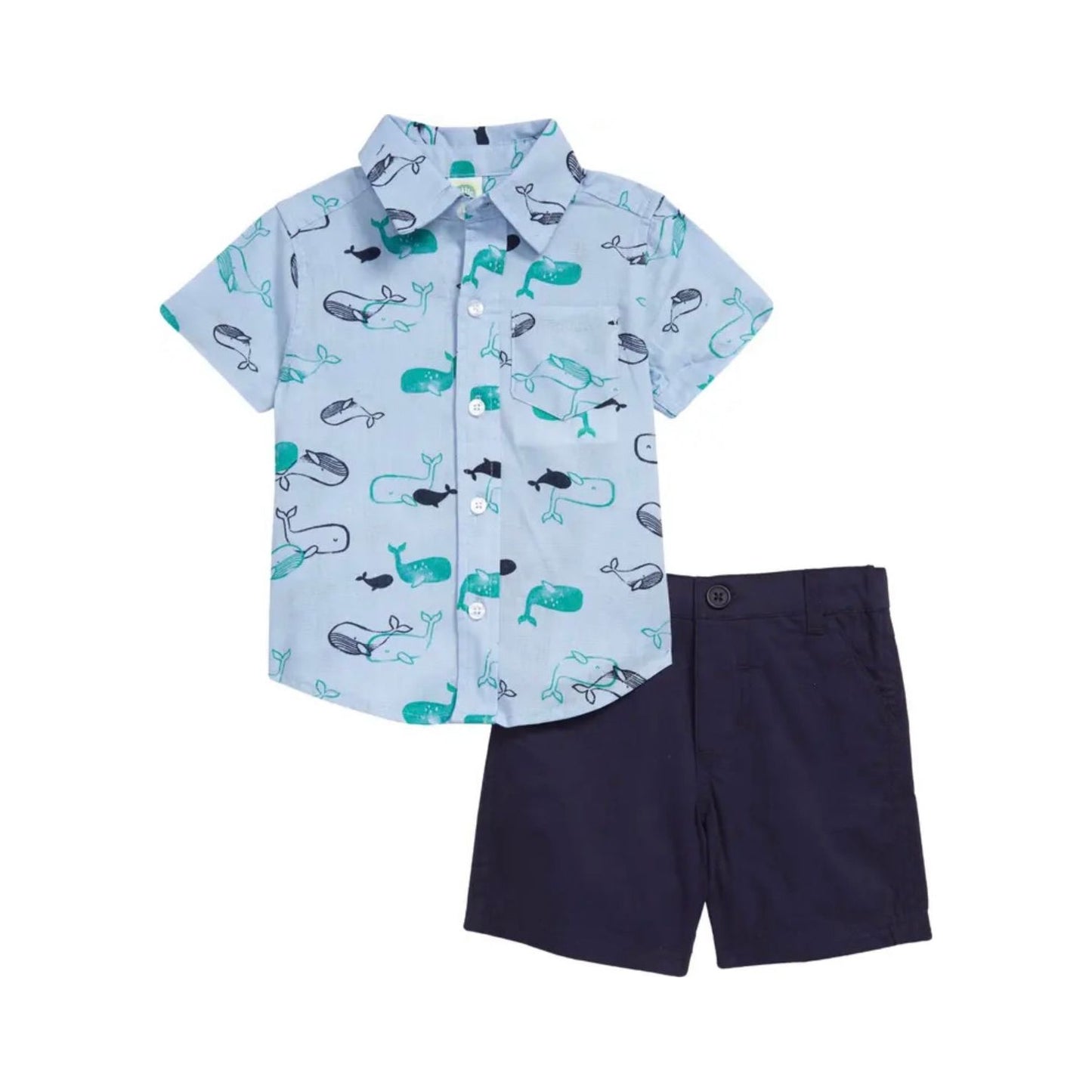 whale woven pant set