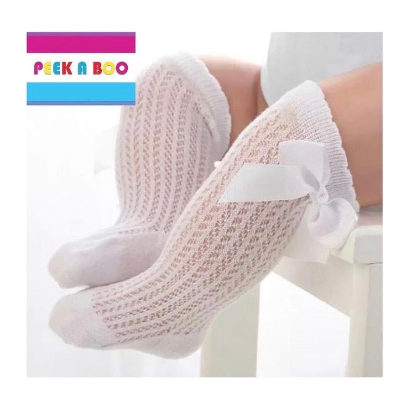 Spanish Long Baby Socks PEEK A BOO