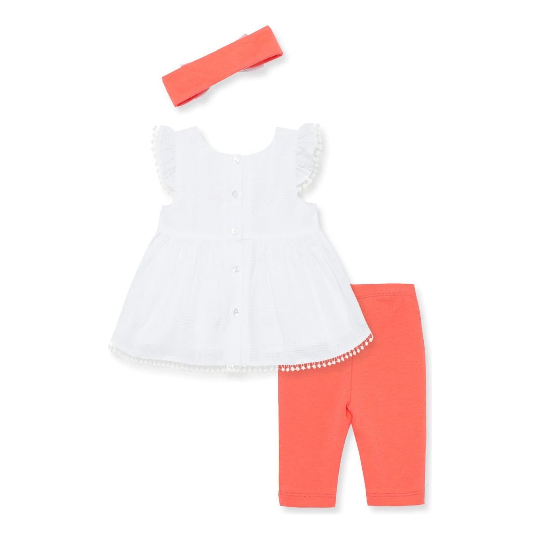 Texture Embroidery Woven Infant Tunic Set PEEK A BOO