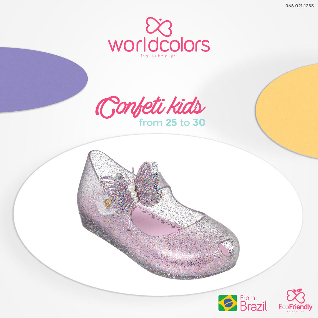 world colors glitter prata