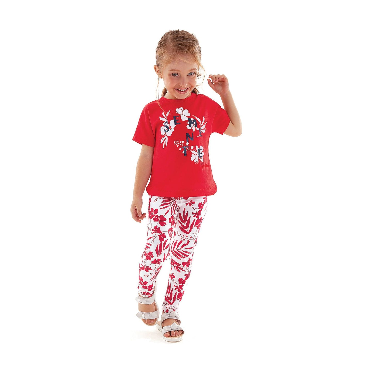 flowers red and white set