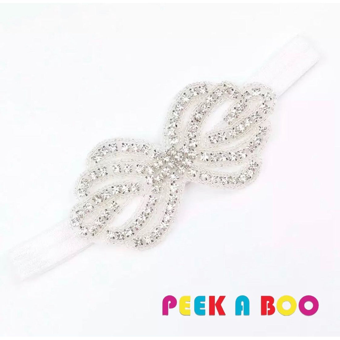 Rhinestone Bow Headband PEEK A BOO