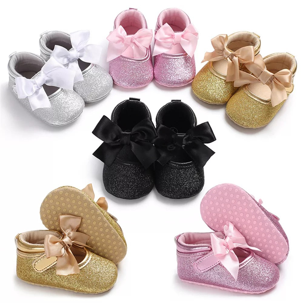 glitter baby first walkers