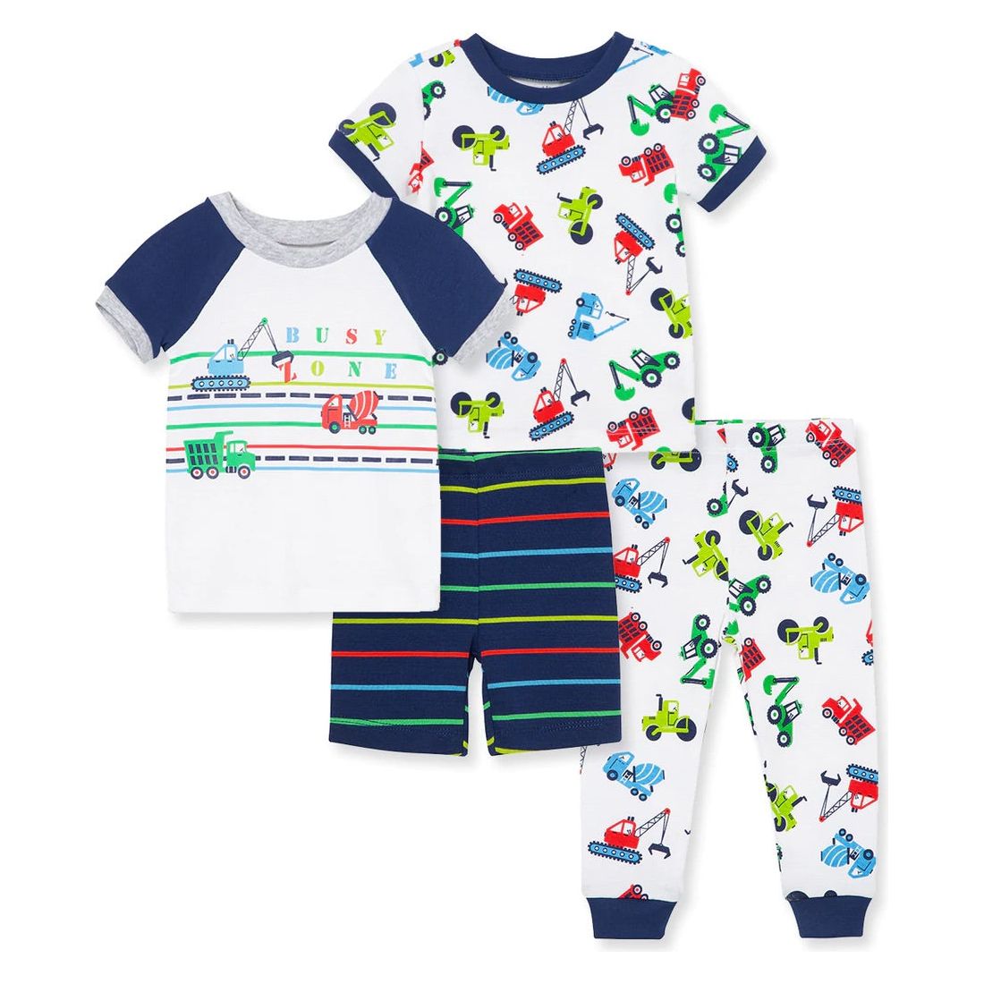 construction toddler 4-piece pajama set