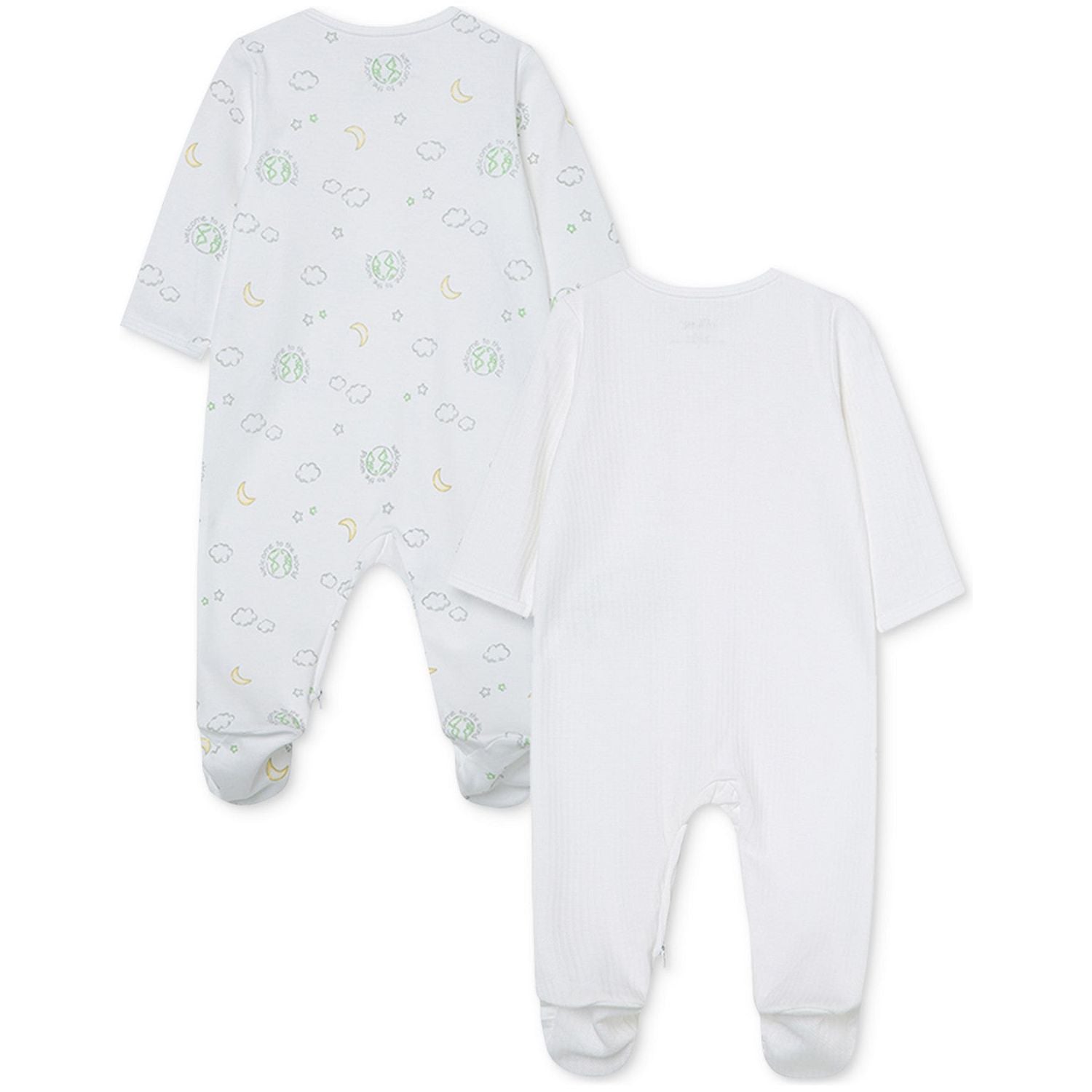 Unisex 2-Pk. Welcome To The World Footie PEEK A BOO