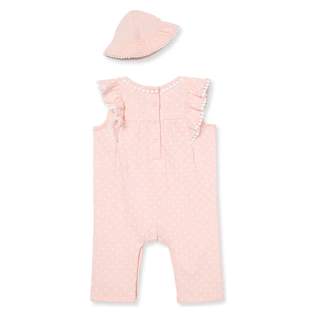 dots infant jumpsuit and hat