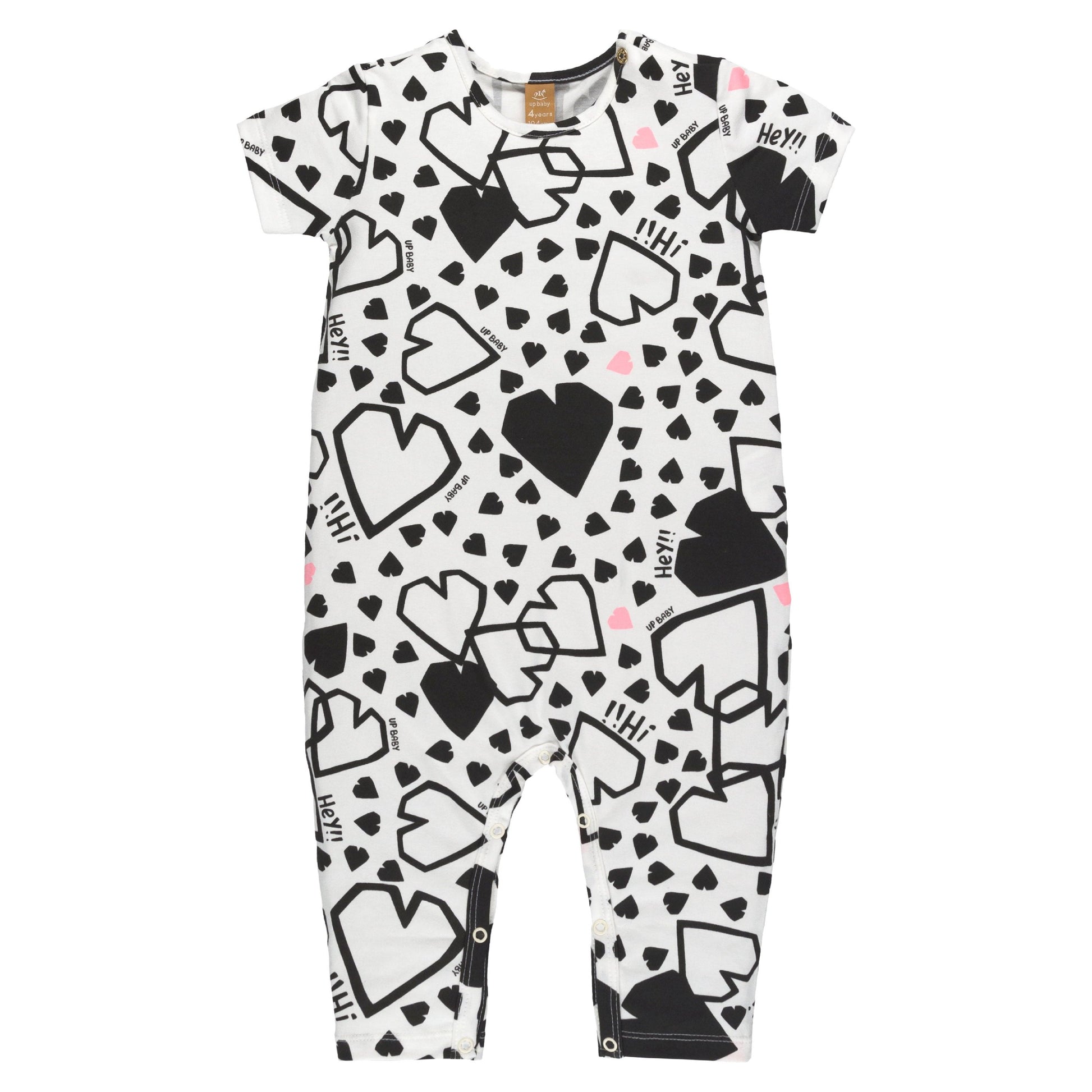 Hearts All Around B&W Jumpsuit PEEK A BOO