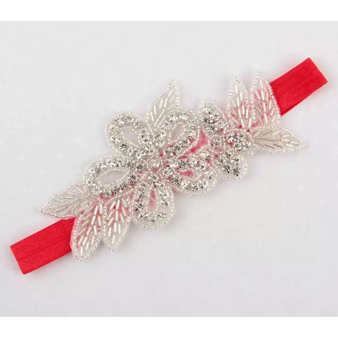 Rhinestone Flowers Baby Headband PEEK A BOO