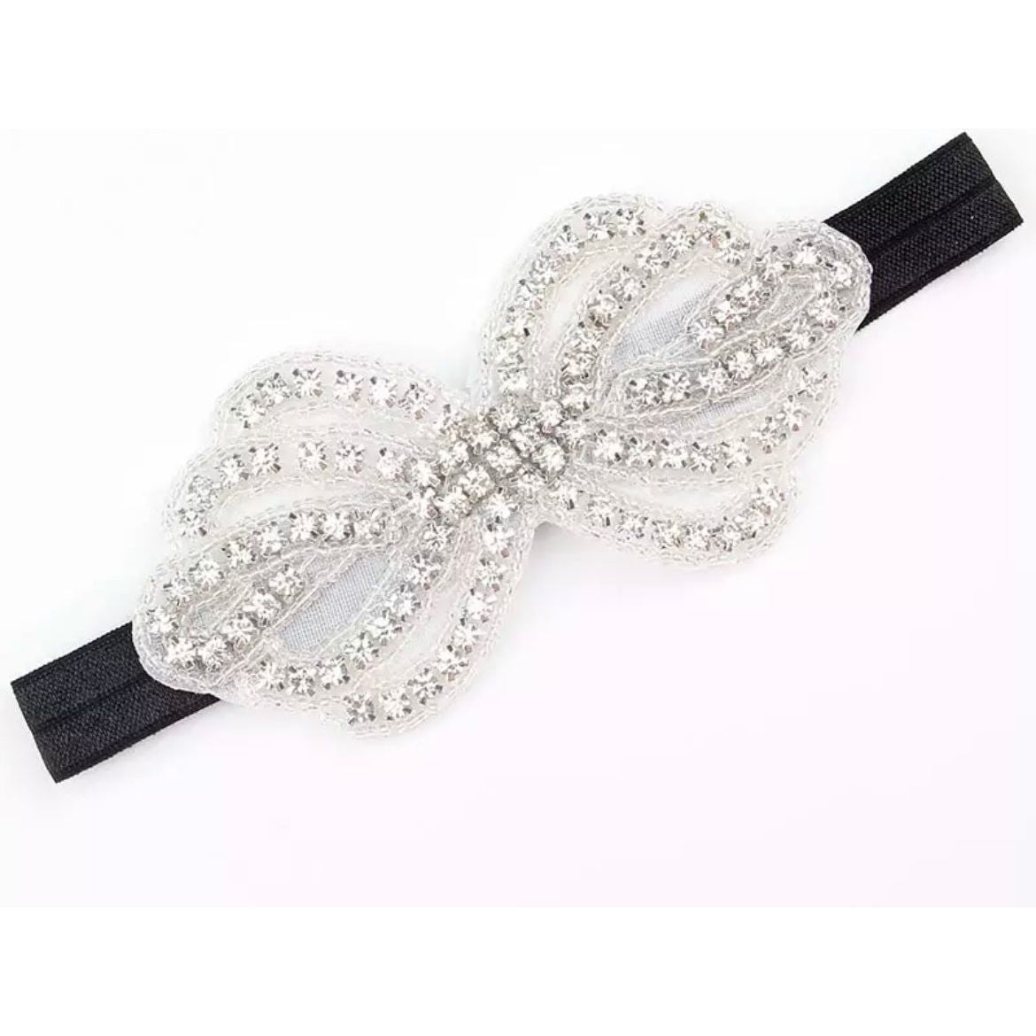 Rhinestone Bow Headband PEEK A BOO