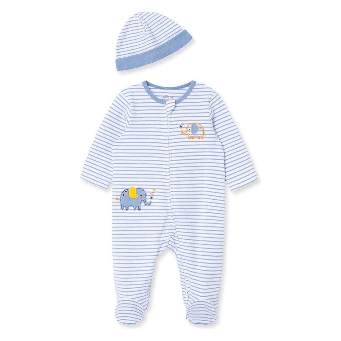 Elephant Footed One-Piece And Hat PEEK A BOO