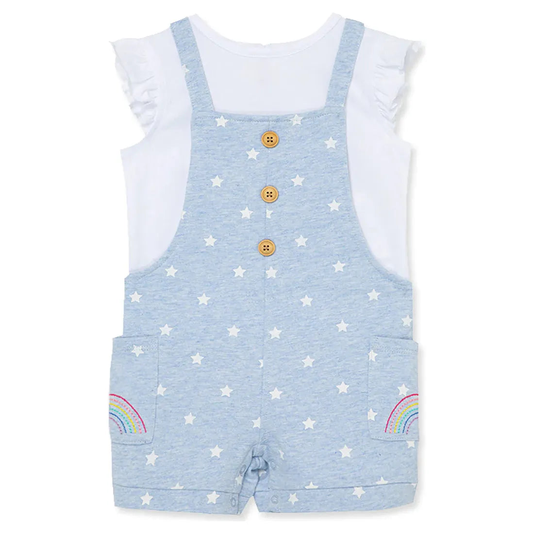 rainbow toddler overall set peek a boo