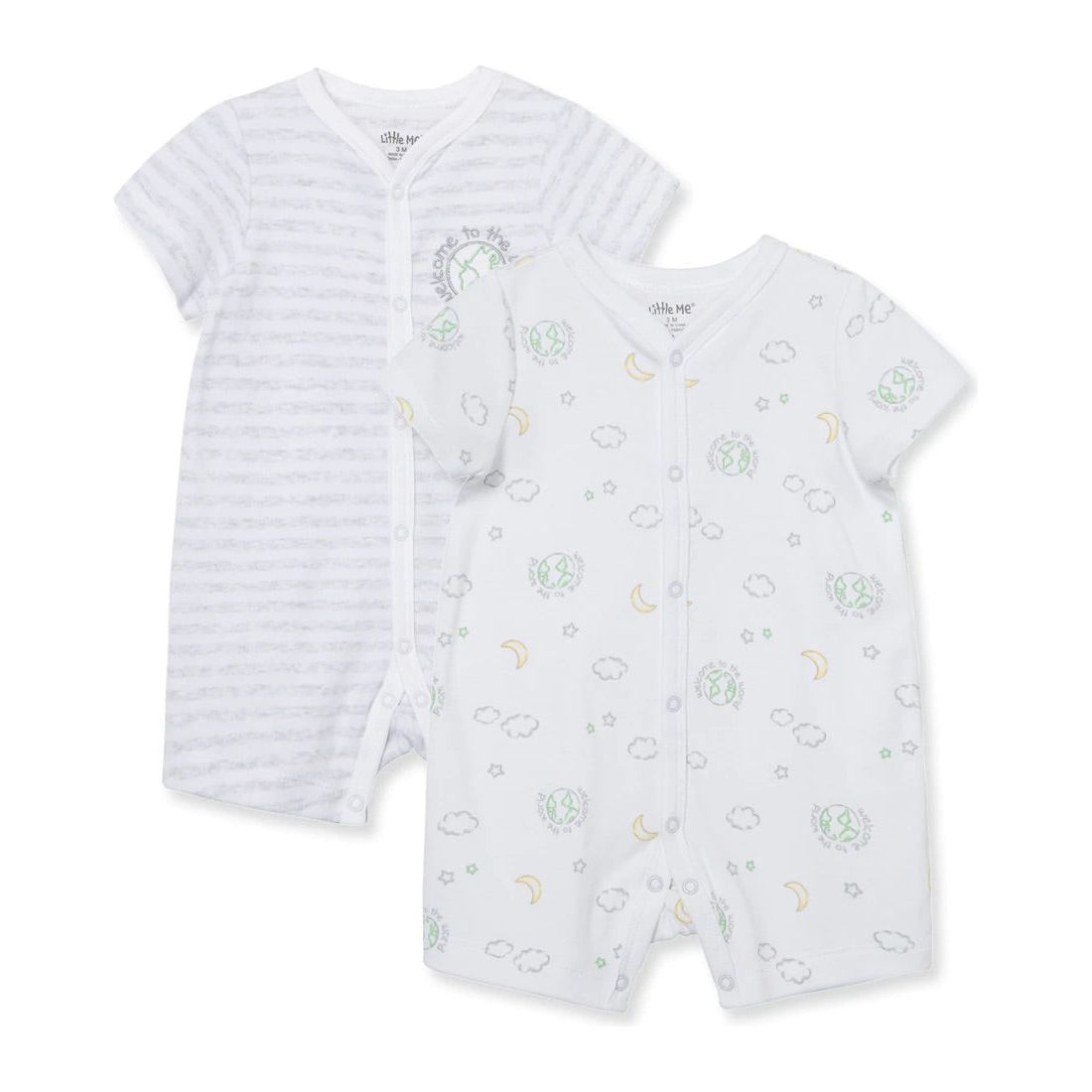 gentle world rompers (2-pack)