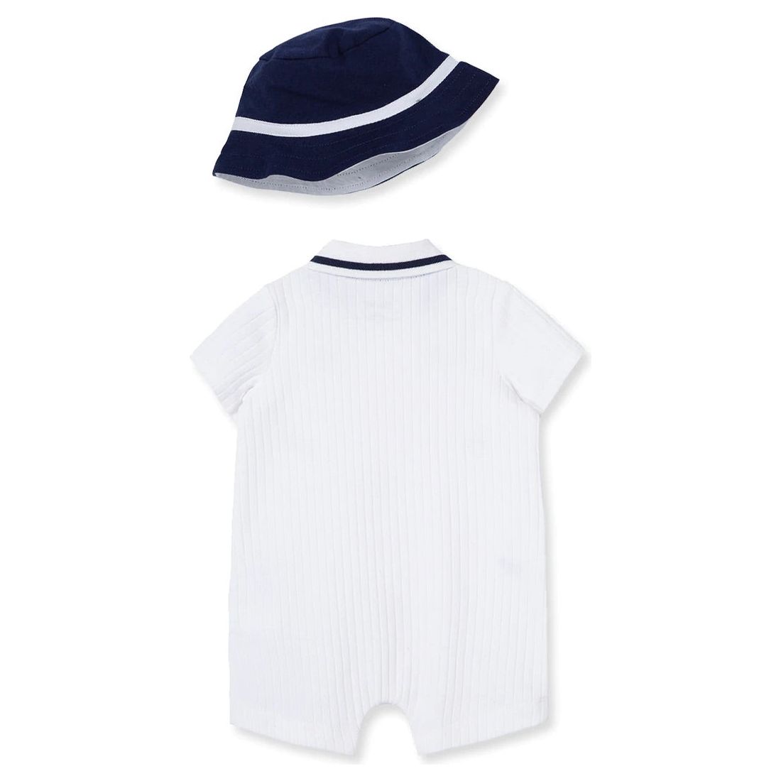 puppies romper & hat peek a boo