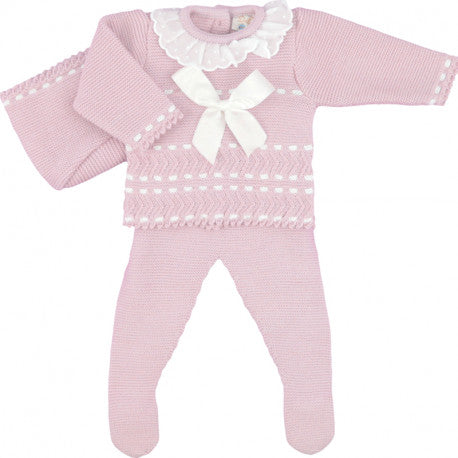 knitted top and gaiter with bonnet