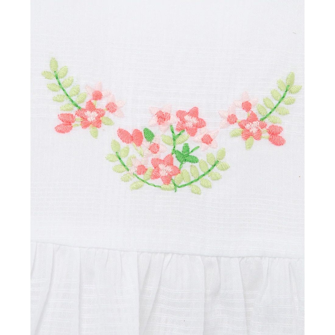 Texture Embroidery Woven Infant Tunic Set PEEK A BOO
