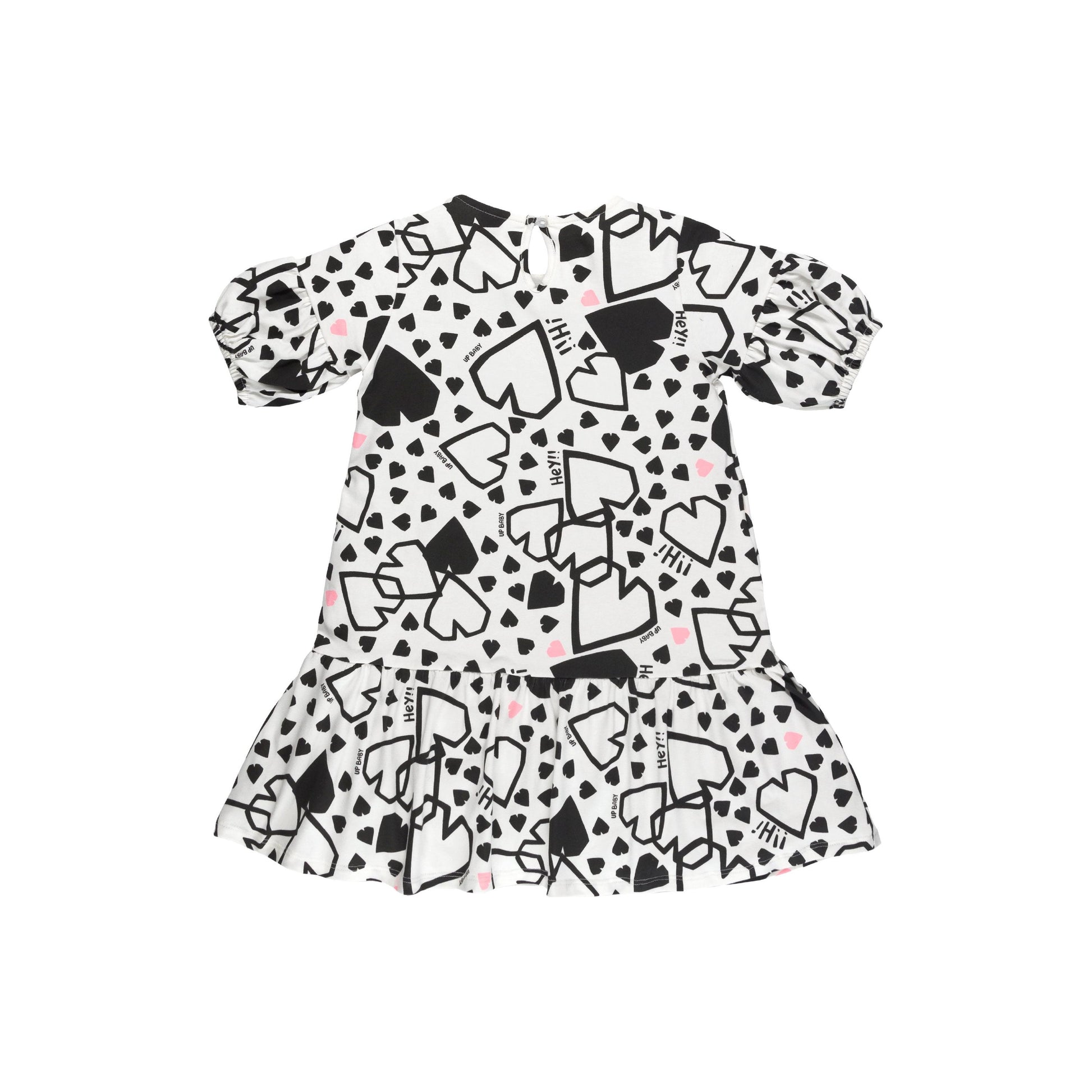 Hearts All Around B&W Dress PEEK A BOO